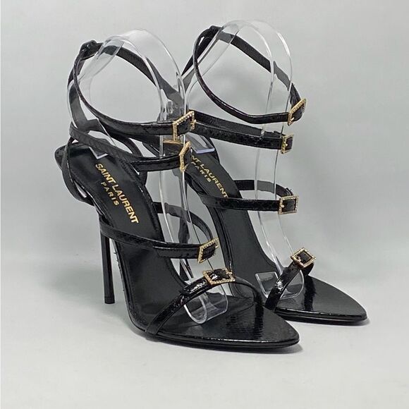 Saint Laurent Nuit Sandals In Lacquered Ayers size 37 - Picture 6 of 13